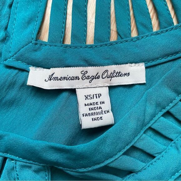 American Eagle Blue Turquoise Mini Dress - Size: XS - Picture 3 of 8